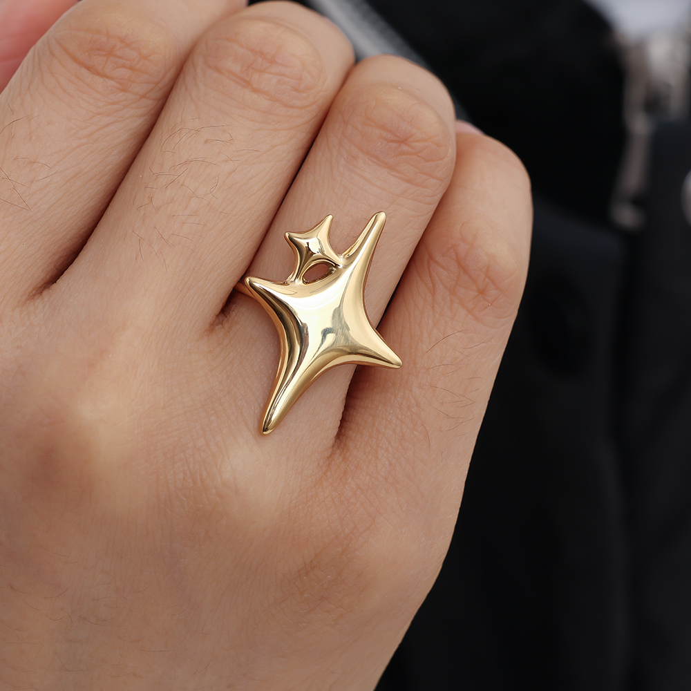 Two Stars stainless steel ring  