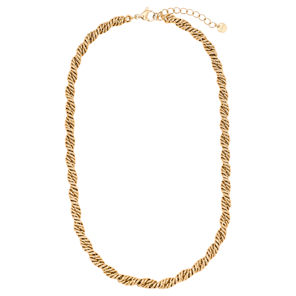 40cm heavy twist stainless steel necklace       