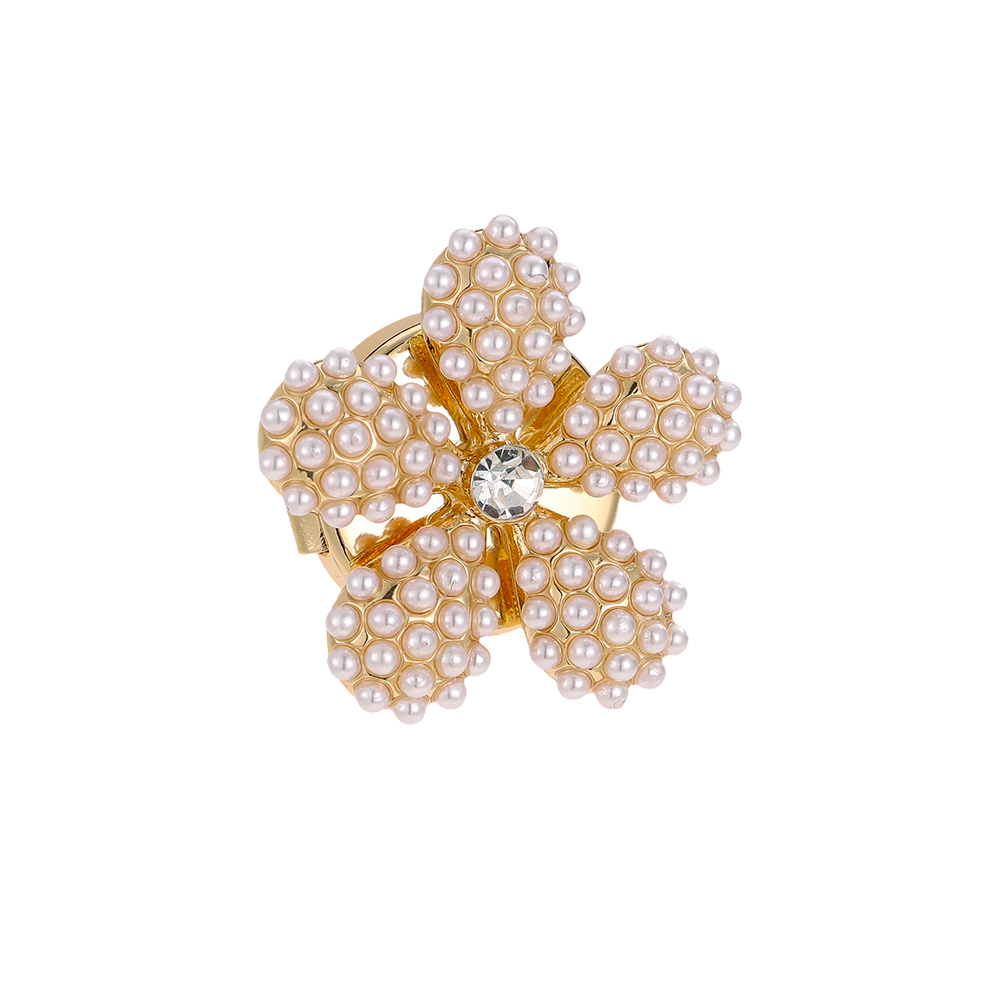 27mm pearl flowers decorative button brooch