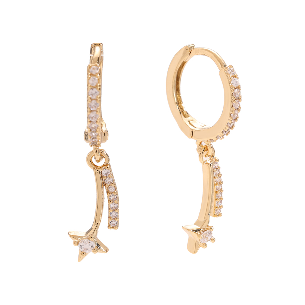 Gold-plated Diamond Meteor 2.0 earrings
