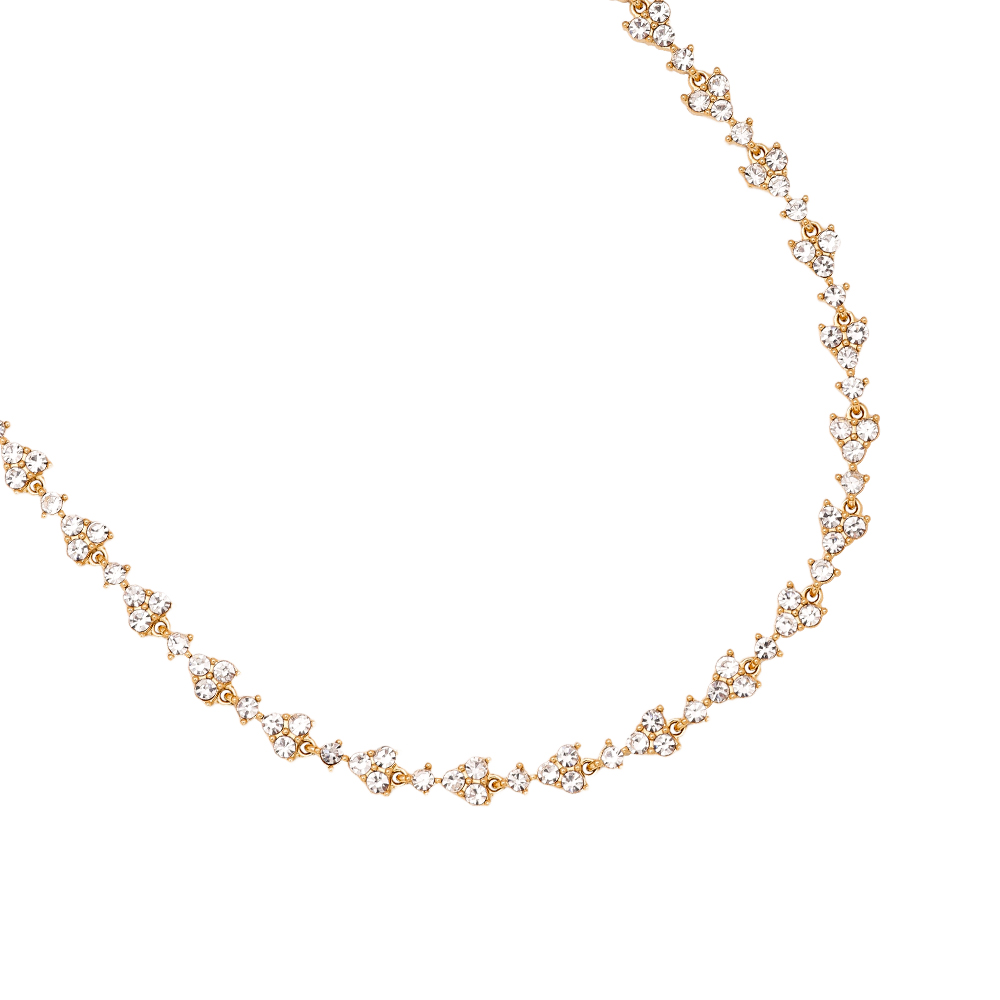 37cm Diamond Flower Chain stainless steel necklace      37cm Diamond Flower Chain stainless steel necklace