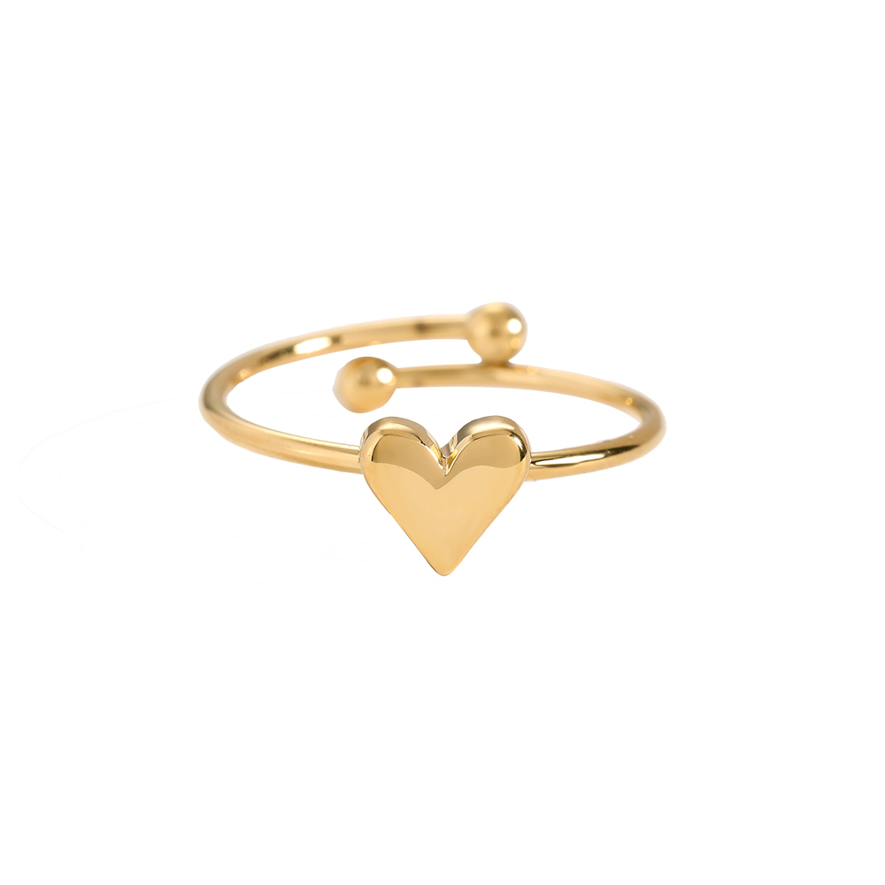 Stainless steel ring Simple Heart
