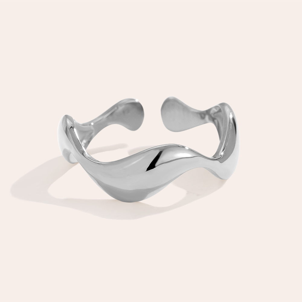 Many Waves stainless steel ring    