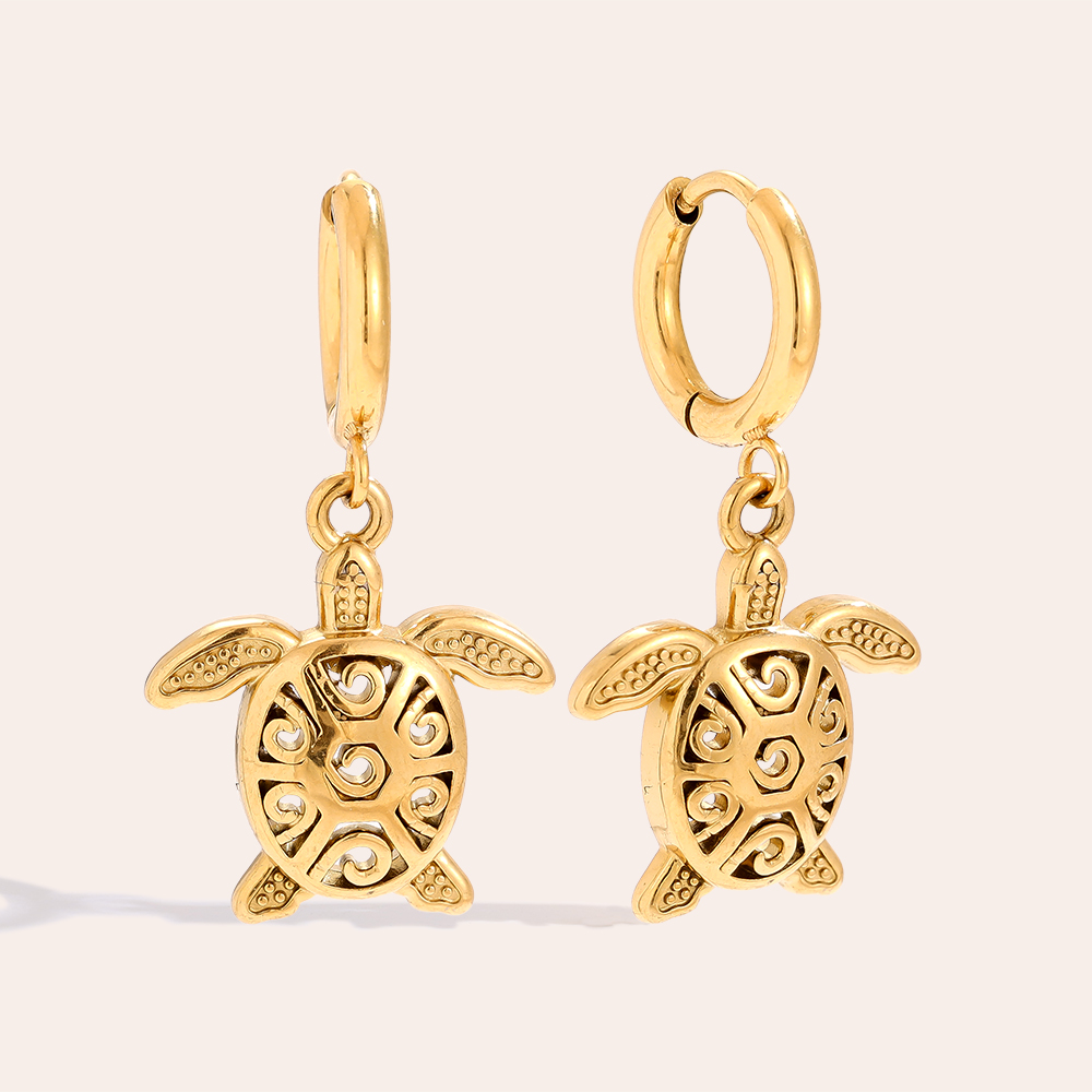 3.2cm Nice Turtle stainless steel earrings      