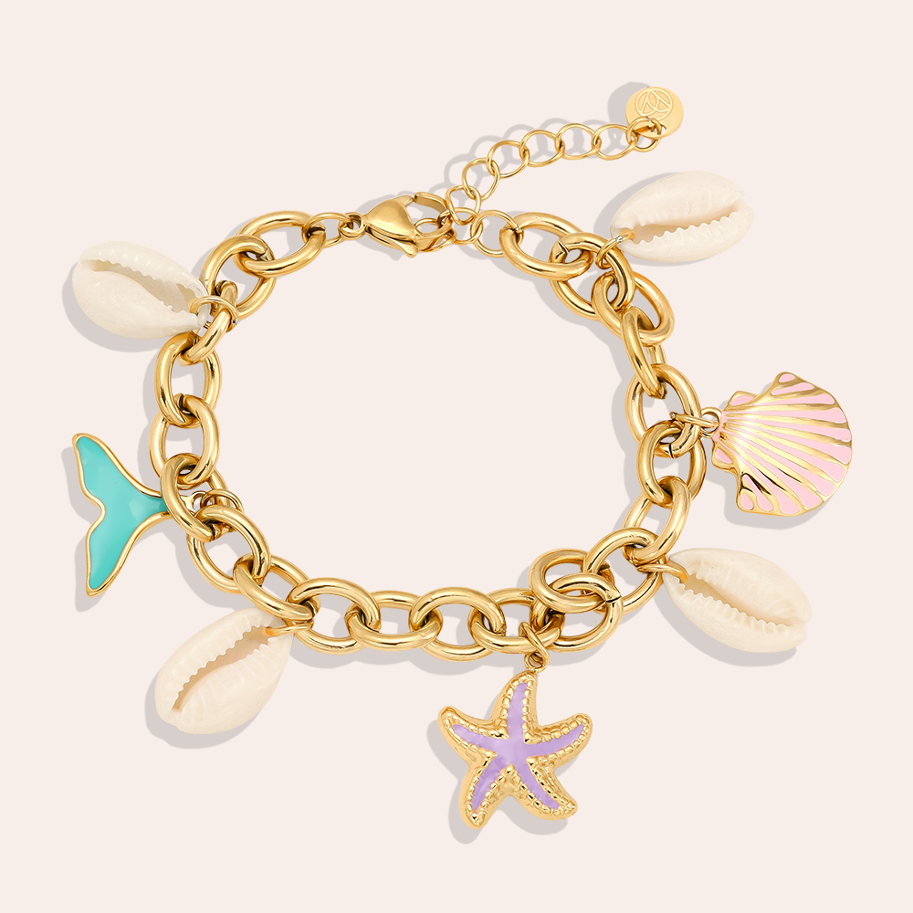 16cm Colourful Ocean stainless steel bracelet