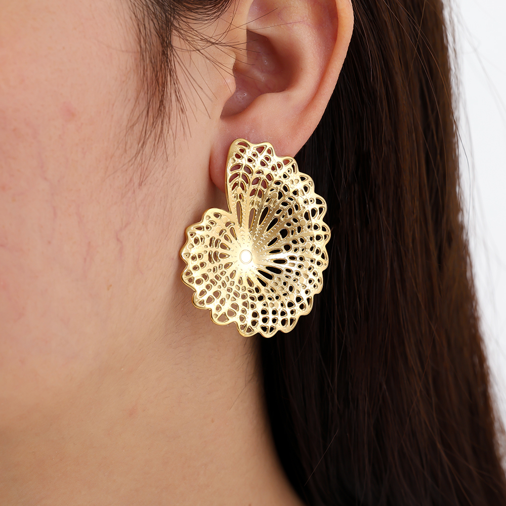 45mm Nice Conch stainless steel earrings   