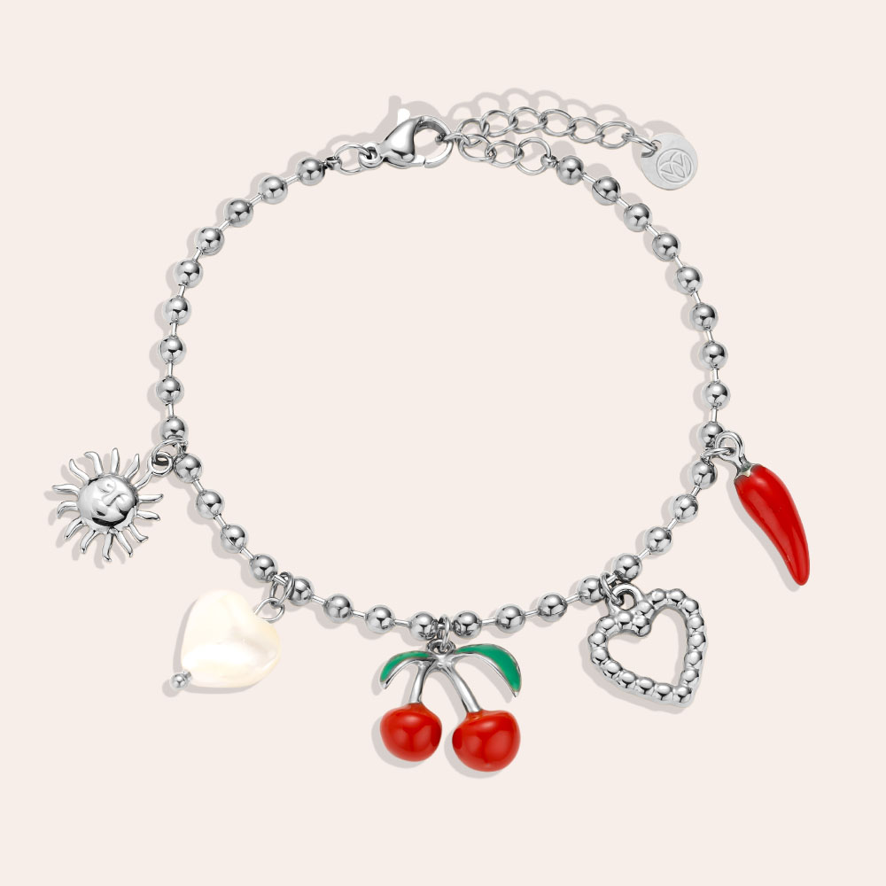 16.5cm Many Nice Charms stainless steel bracelet   