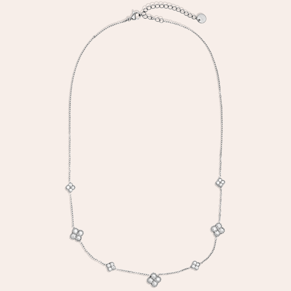 Stainless steel necklace 40cm Nice Lucky Flower