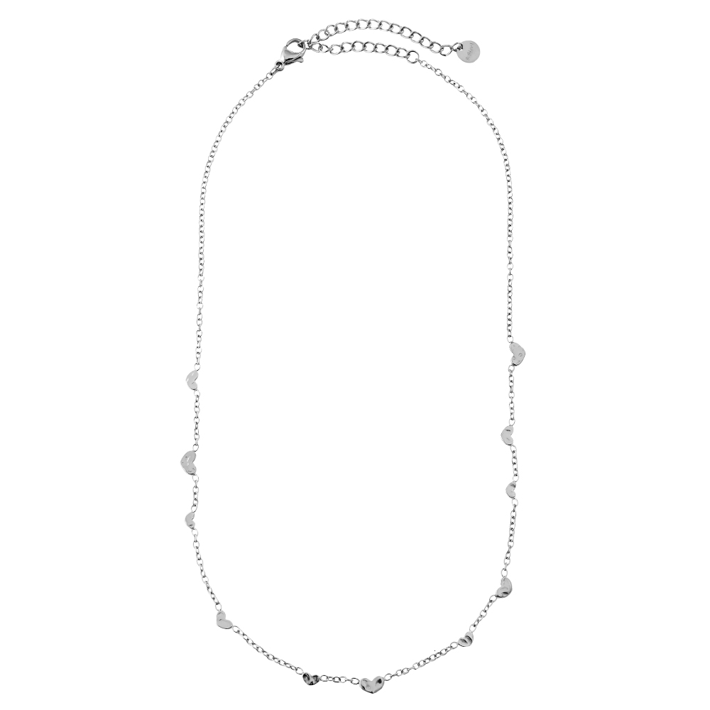 Stainless steel necklace 39cm Mini Hearts Chain